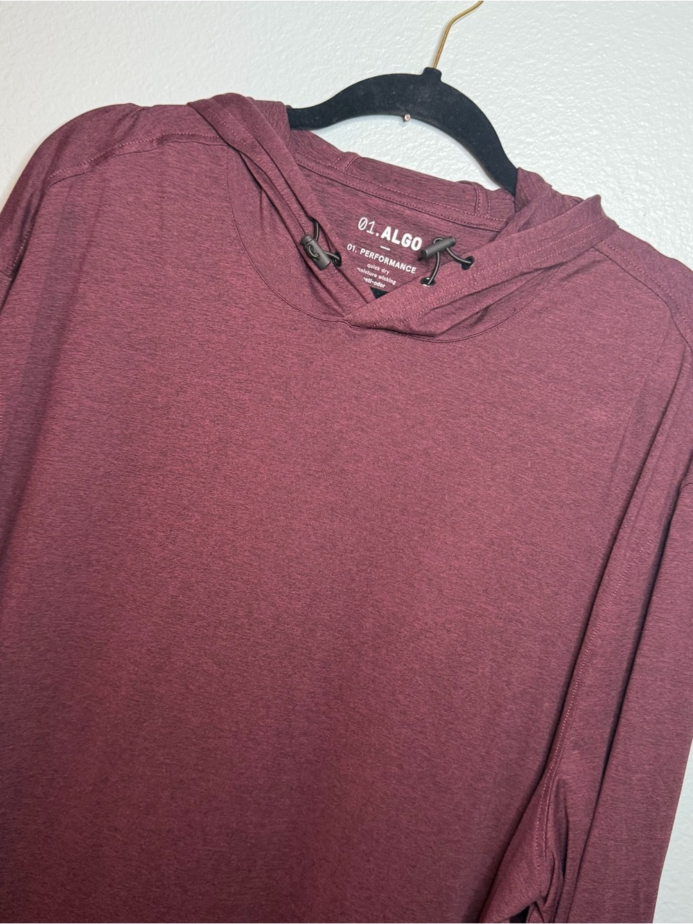 01.ALGO Performance Lightweight Hoodie - Burgundy